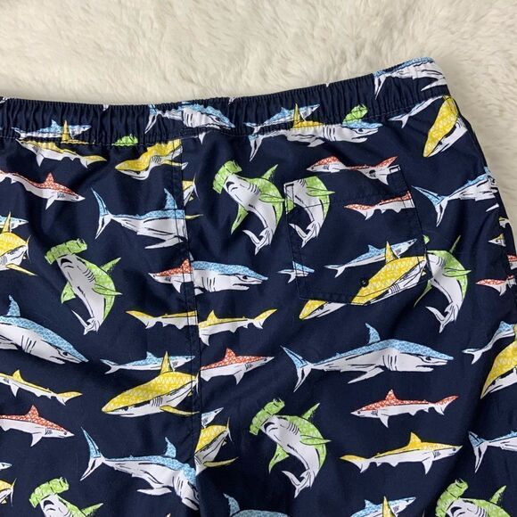 LANDS’ END shark swim trunks - Picture 6 of 7